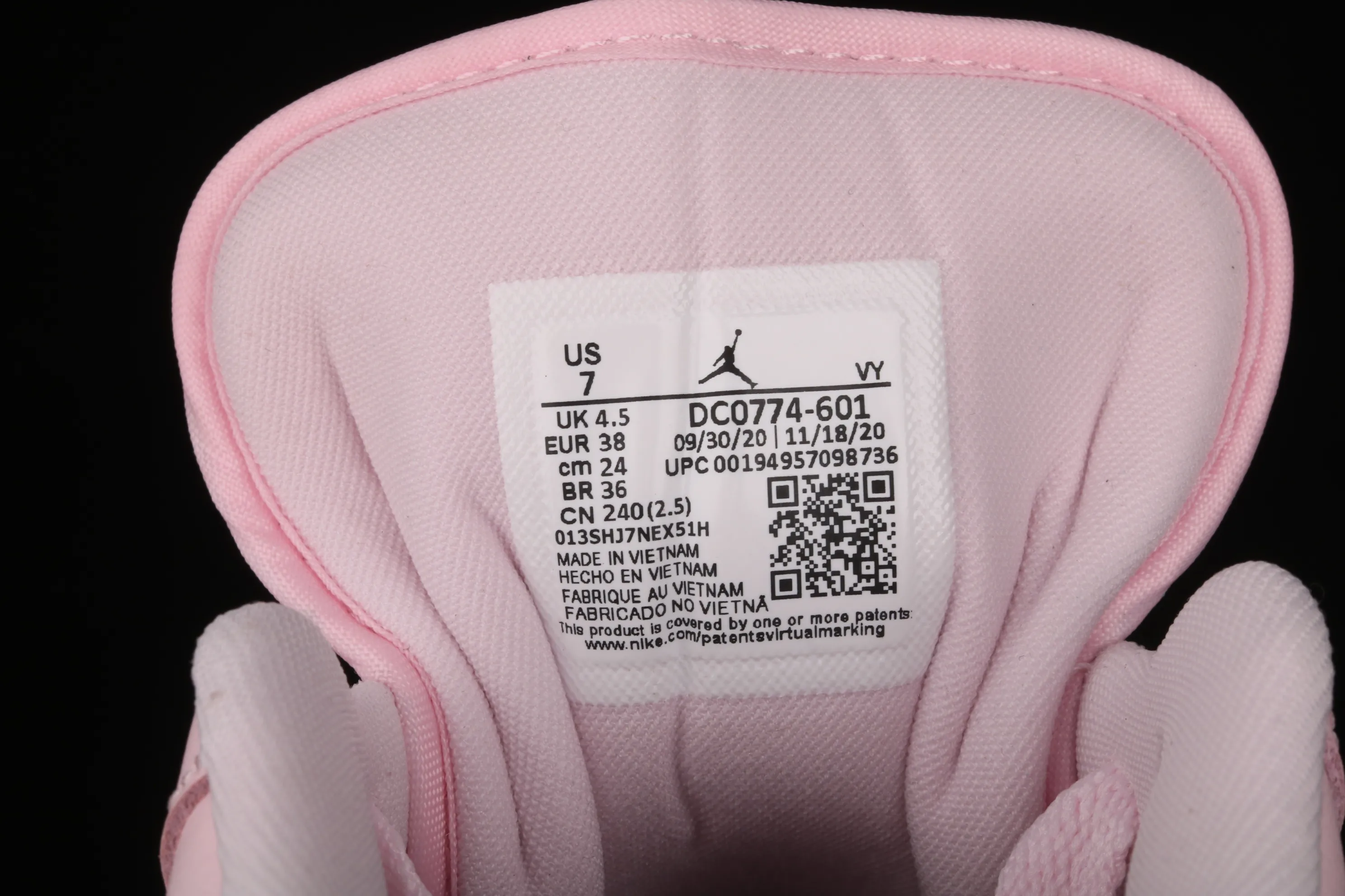 All categories Air Jordan Jordan series basketball shoes Air Jordan 1 Low G version pure original Air Jordan 1 Low AJ1 Joe 1 raw rubber powder low-top basketball shoes DC0774-601